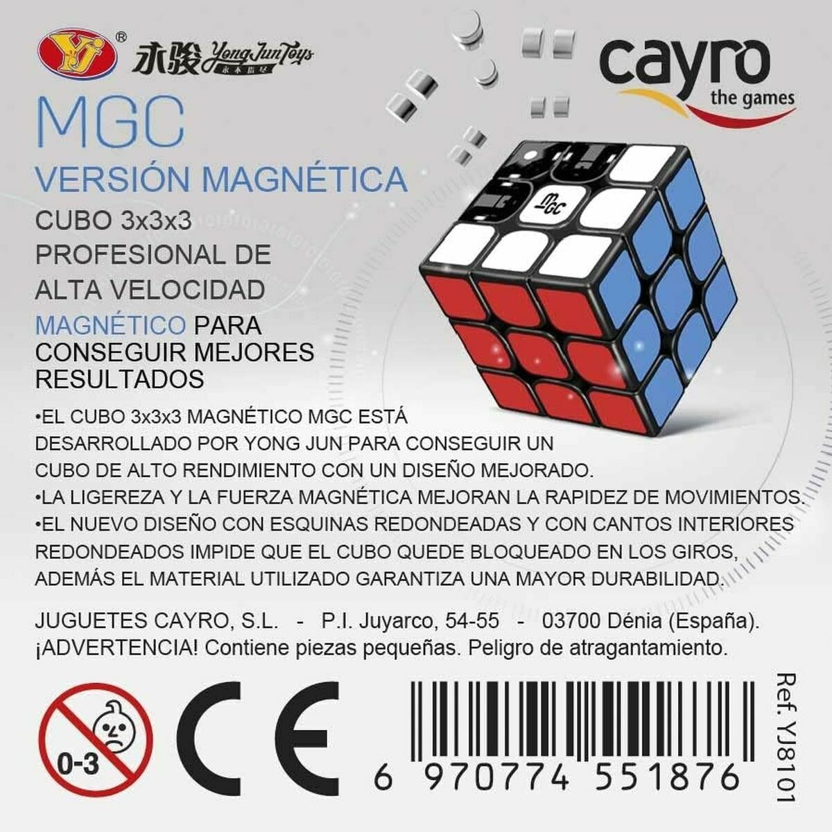 Cubo Mágico Rompecabezas Cayro Multicolor (3 Piezas) (3 Unidades)