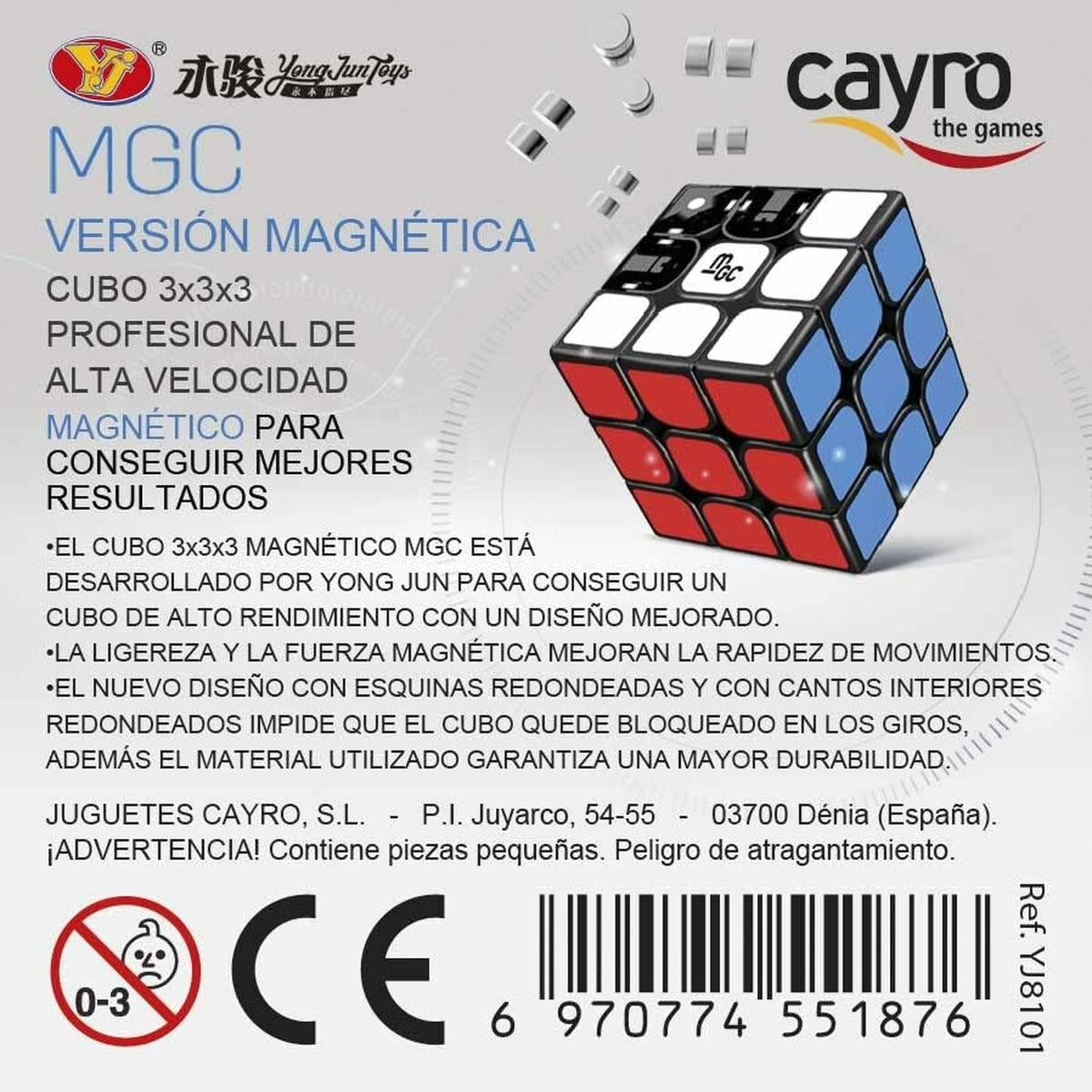 Cubo Mágico Rompecabezas Cayro Multicolor (3 Piezas) (3 Unidades)