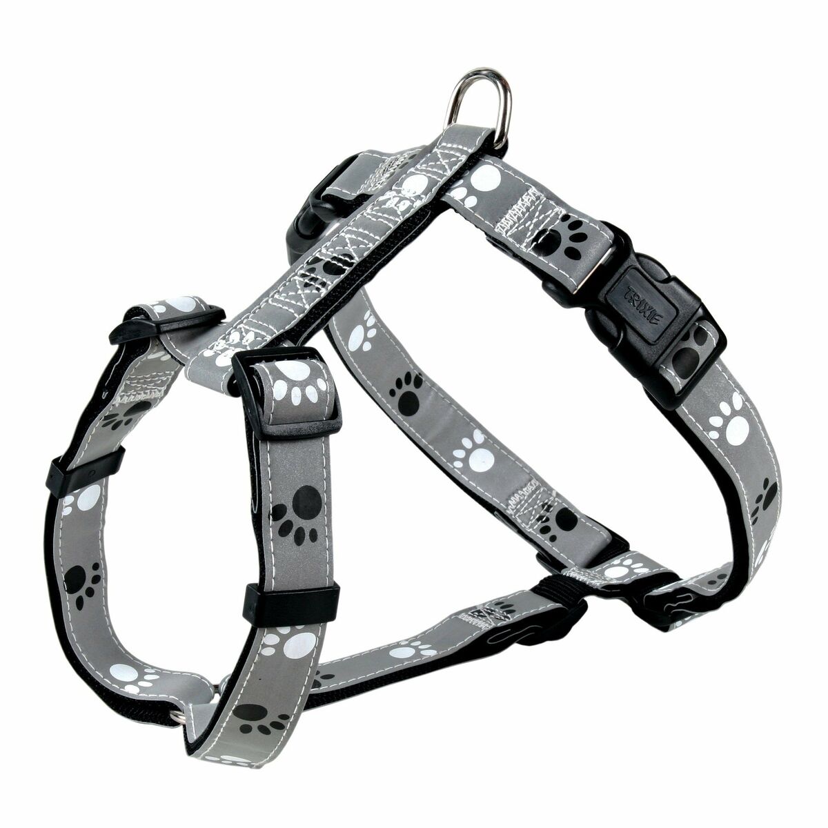 Arnés para Perro Trixie Silver Reflect Negro Gris