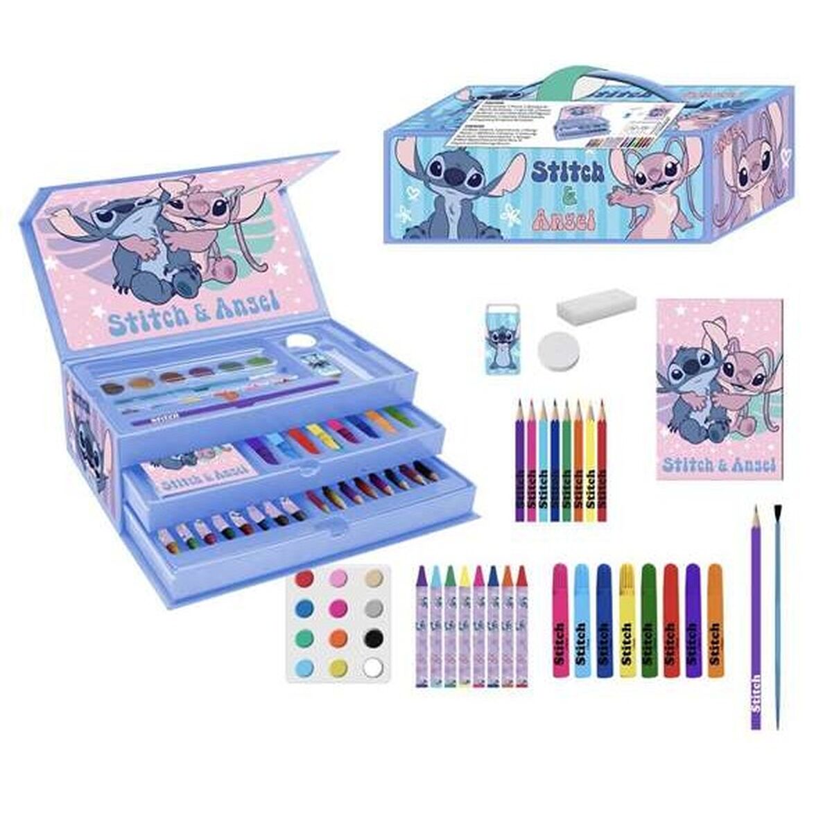 Caja de Actividades para Colorear Stitch Azul