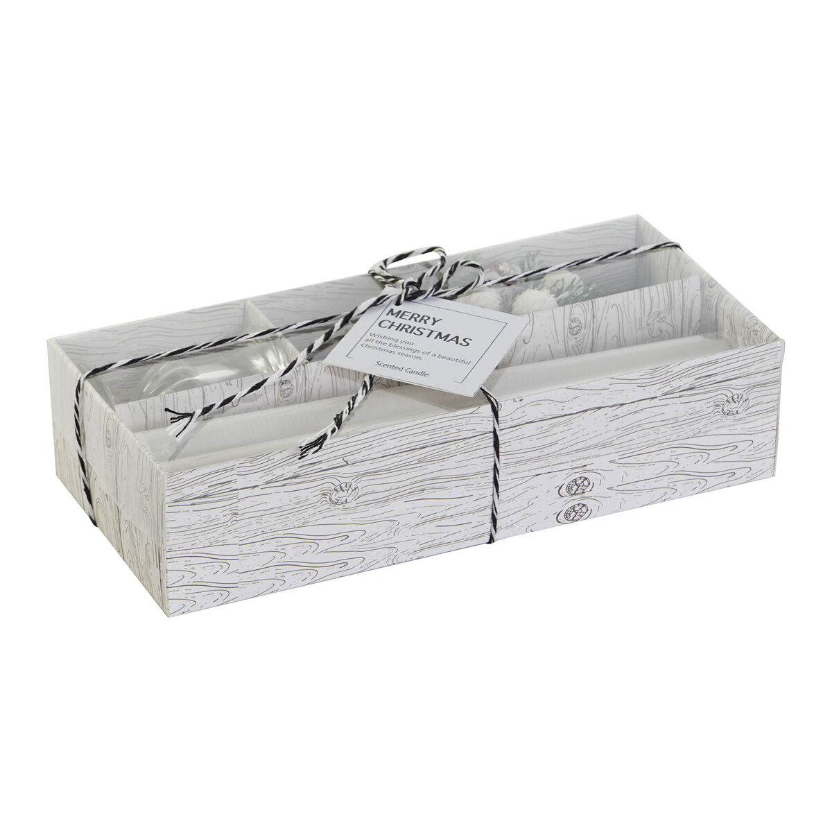 Set de Velas DKD Home Decor Blanco Navidad 21 x 10 x 5 cm 2 x 2 x 20 cm (4 Piezas)