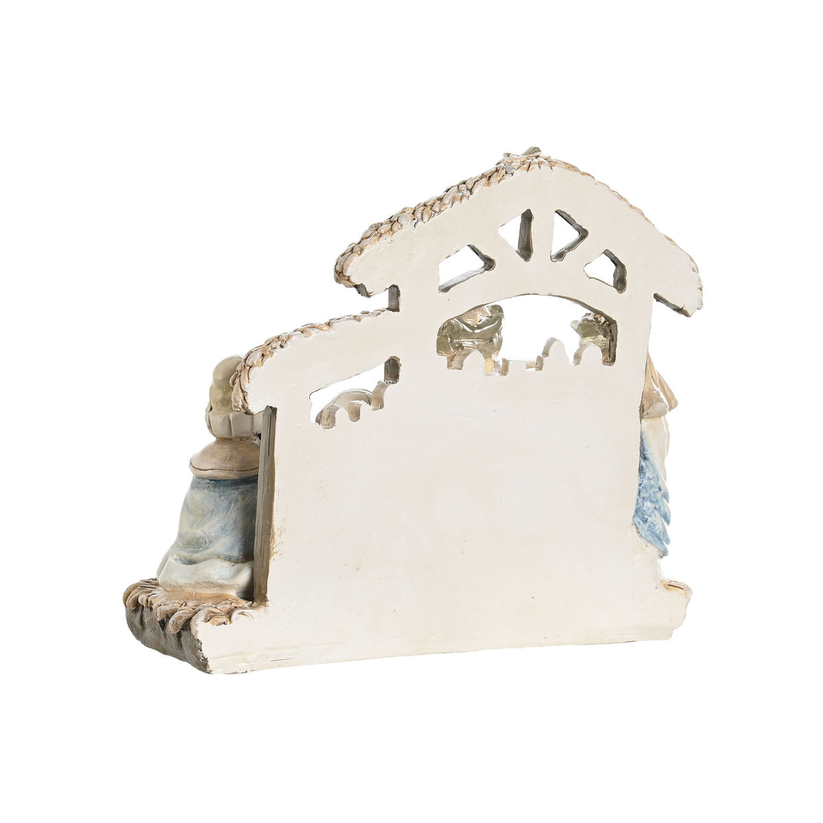 Belén de Navidad DKD Home Decor Azul Blanco Marrón Resina 20 x 7 x 17,5 cm (2 Unidades)