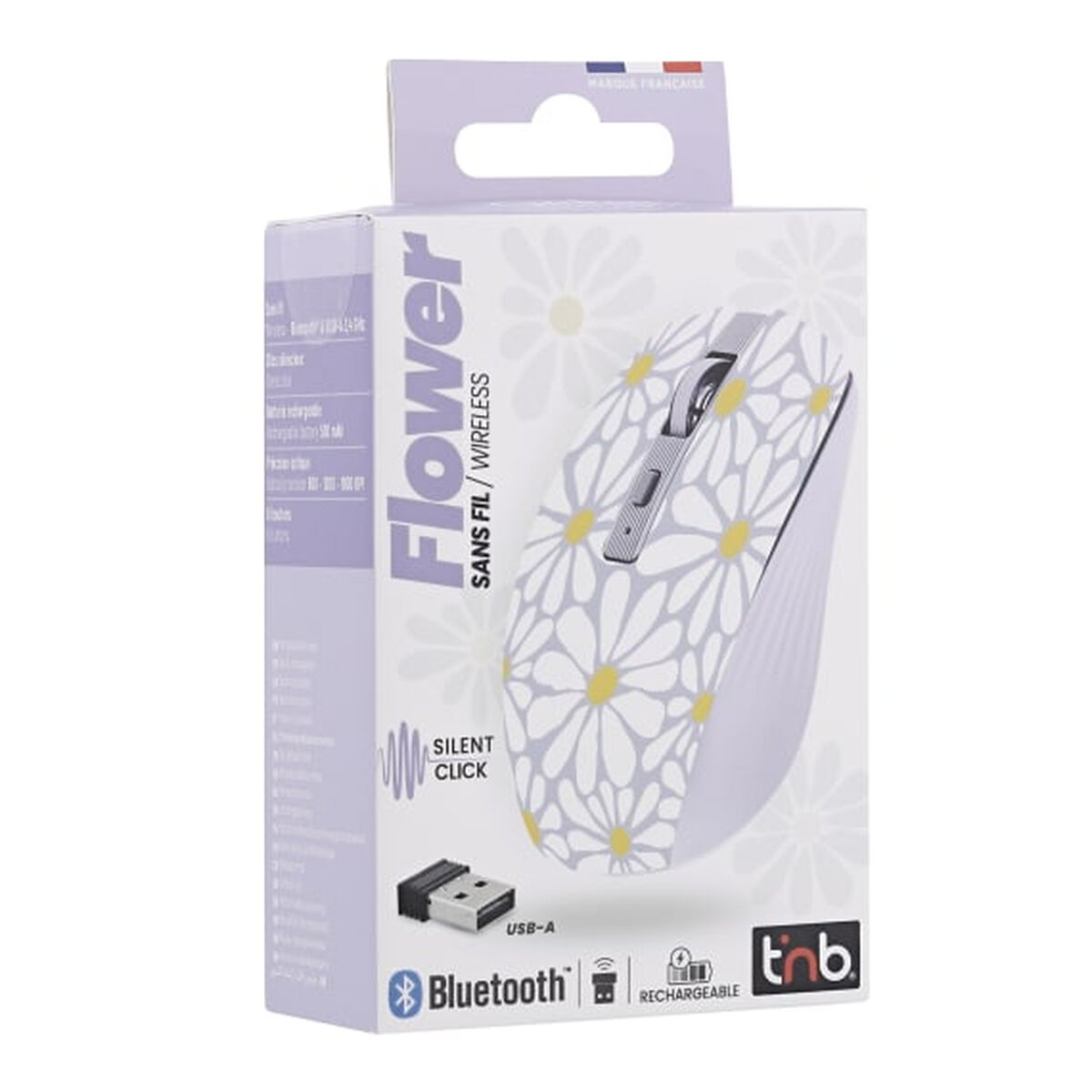 Ratón Bluetooth Inalámbrico T'NB FLOWER Multicolor 1600 dpi