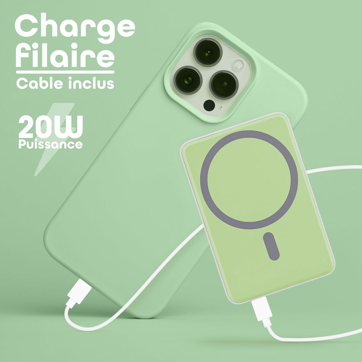 Powerbank T'NB PBUMAG5GR 5000 mAh Verde Magsafe