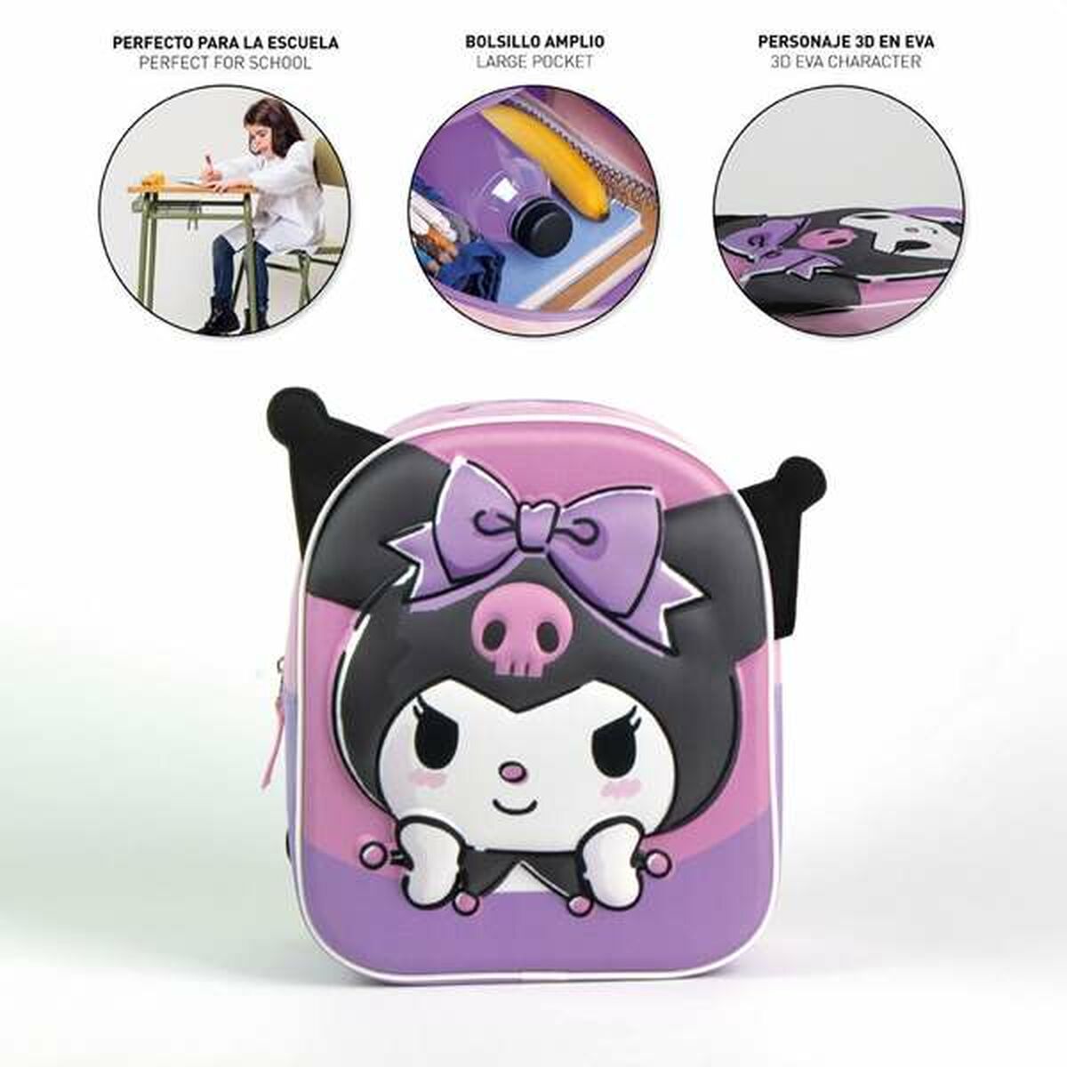 Mochila Infantil Hello Kitty Morado