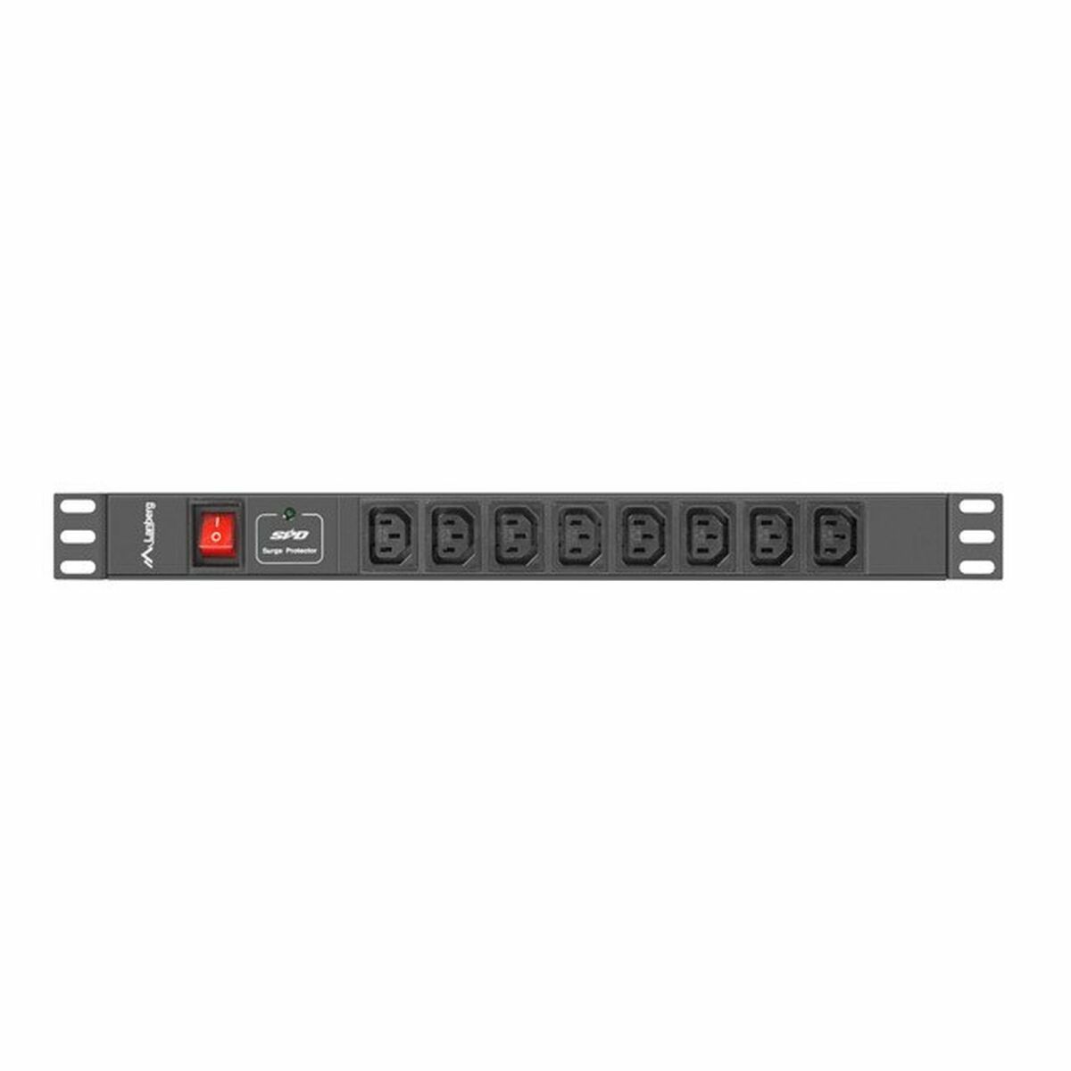 Regleta 19" 8 Tomas Schuko con On/Off Switch Lanberg PDU-08I-0200-C20-BK (2 m)