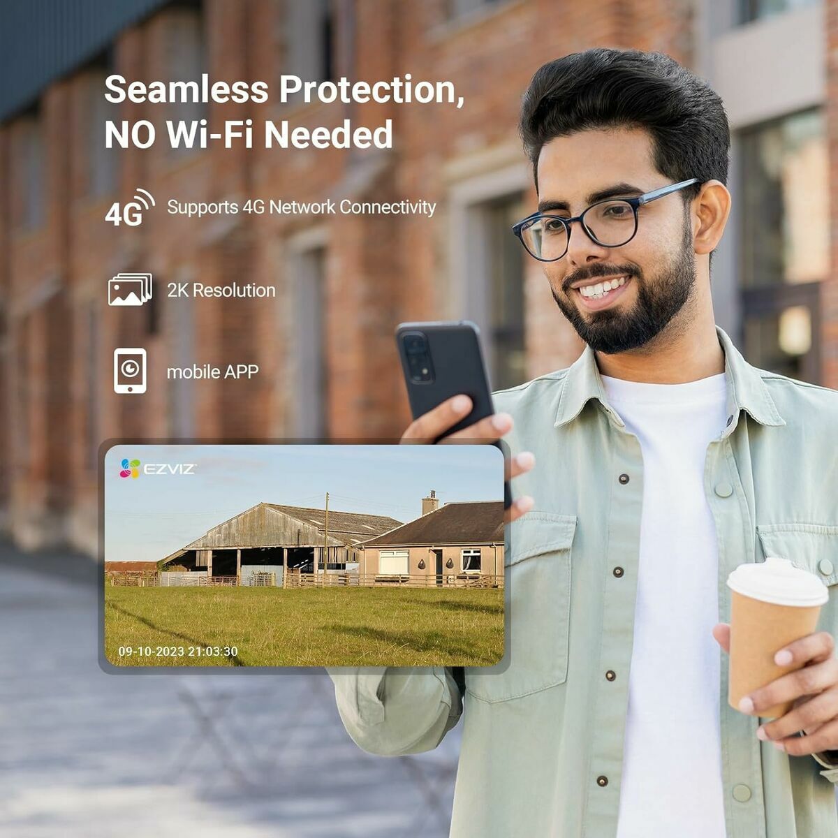 Videocámara de Vigilancia Ezviz CS-H8C-R200-1K3KFL4GA 4MM