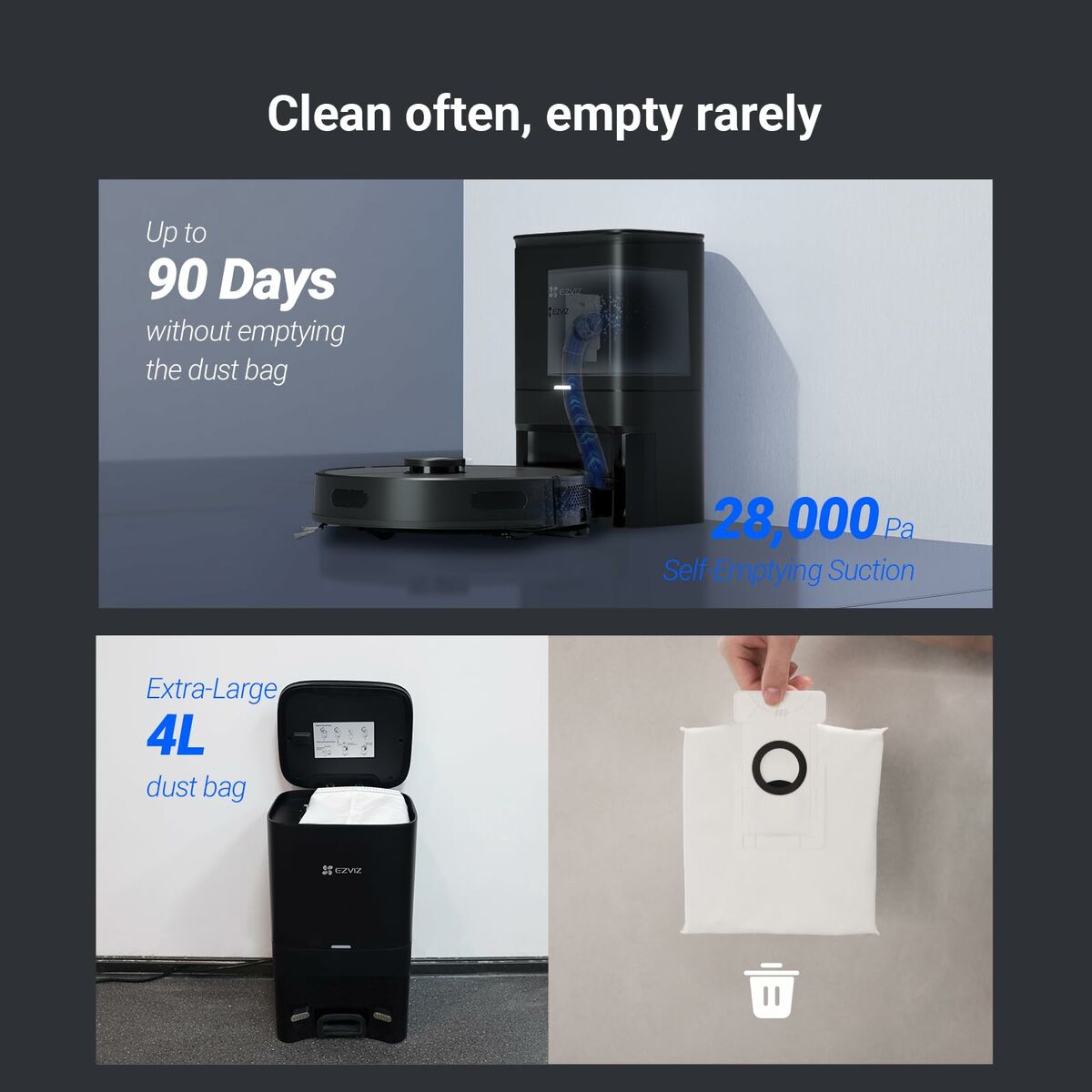 Robot Aspirador Ezviz CS-RE4P-PBT2