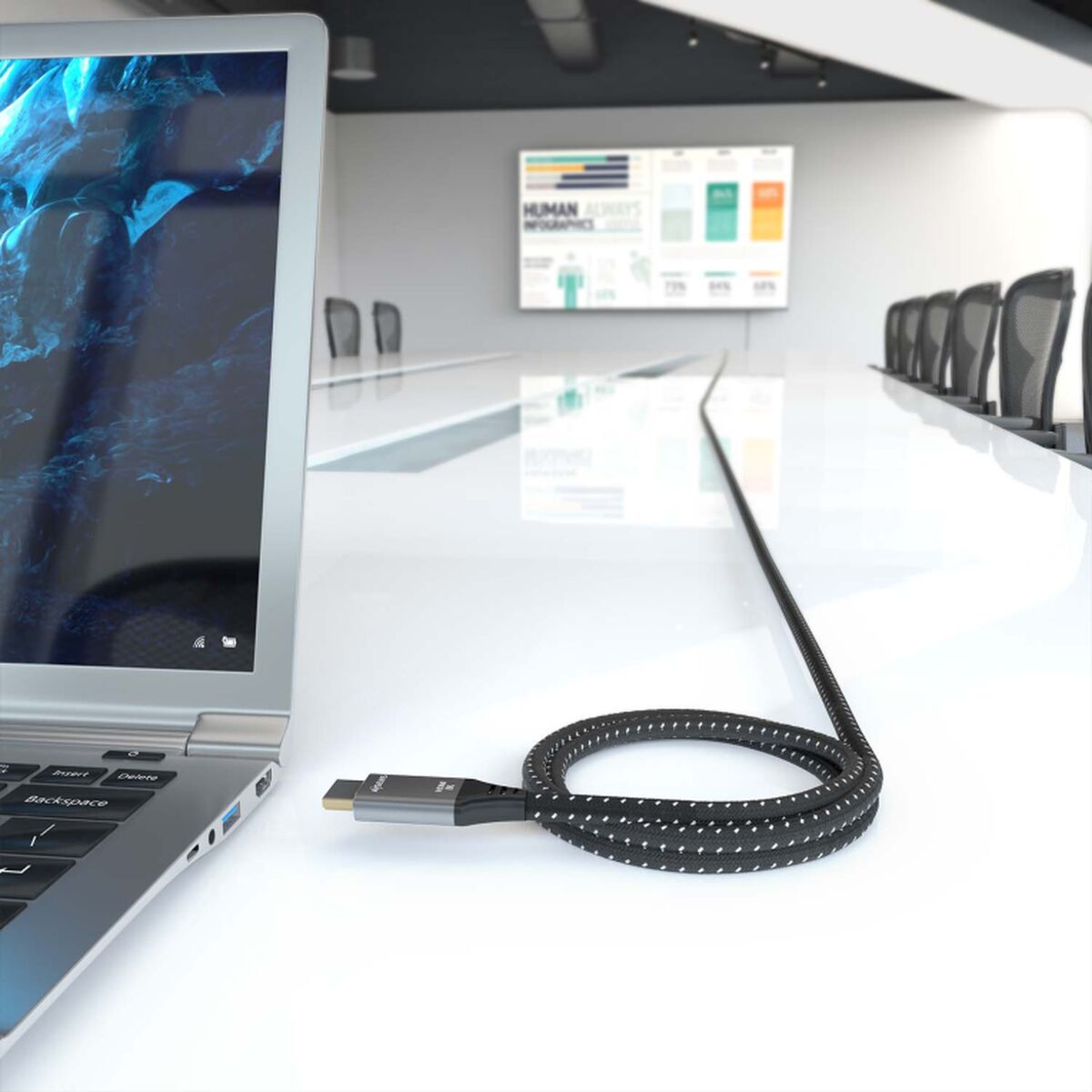 Cable HDMI Aisens A150-0878 Negro/Gris