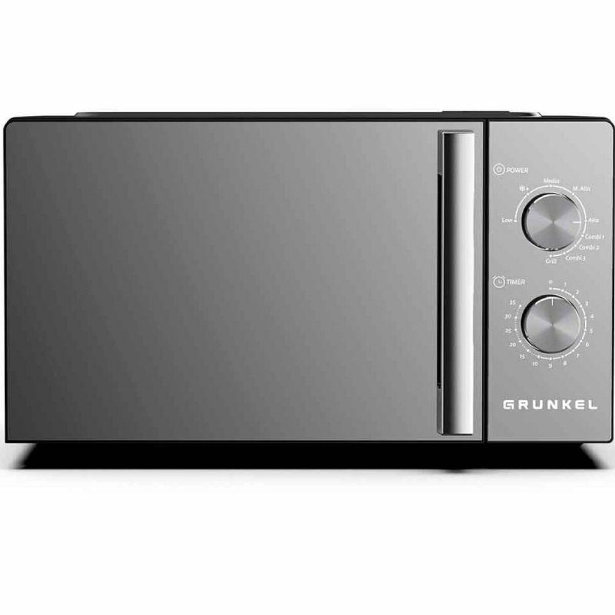 Microondas con Grill Grunkel MWG-20ESPEJO 800 W 20 L Negro