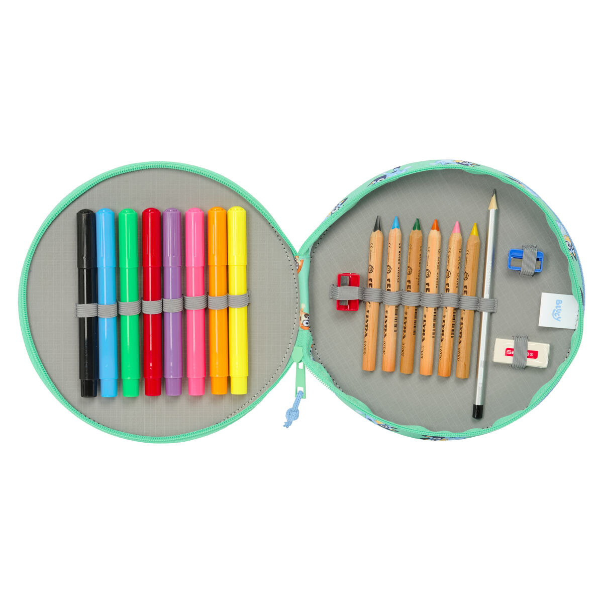 Portatodo Bluey Sisters Aguamarina 18 Piezas