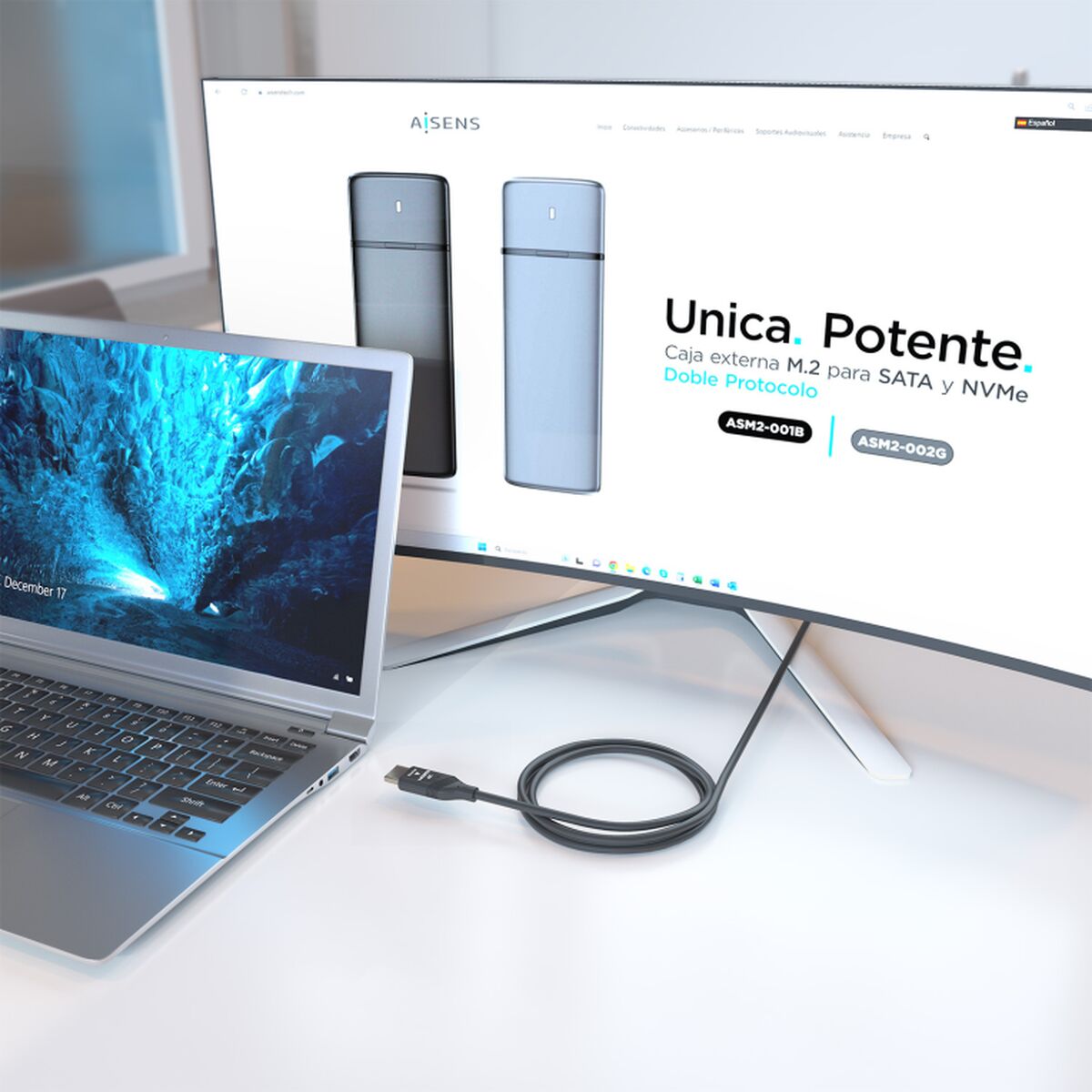 Cable HDMI Aisens A148-0930 Negro 20 m