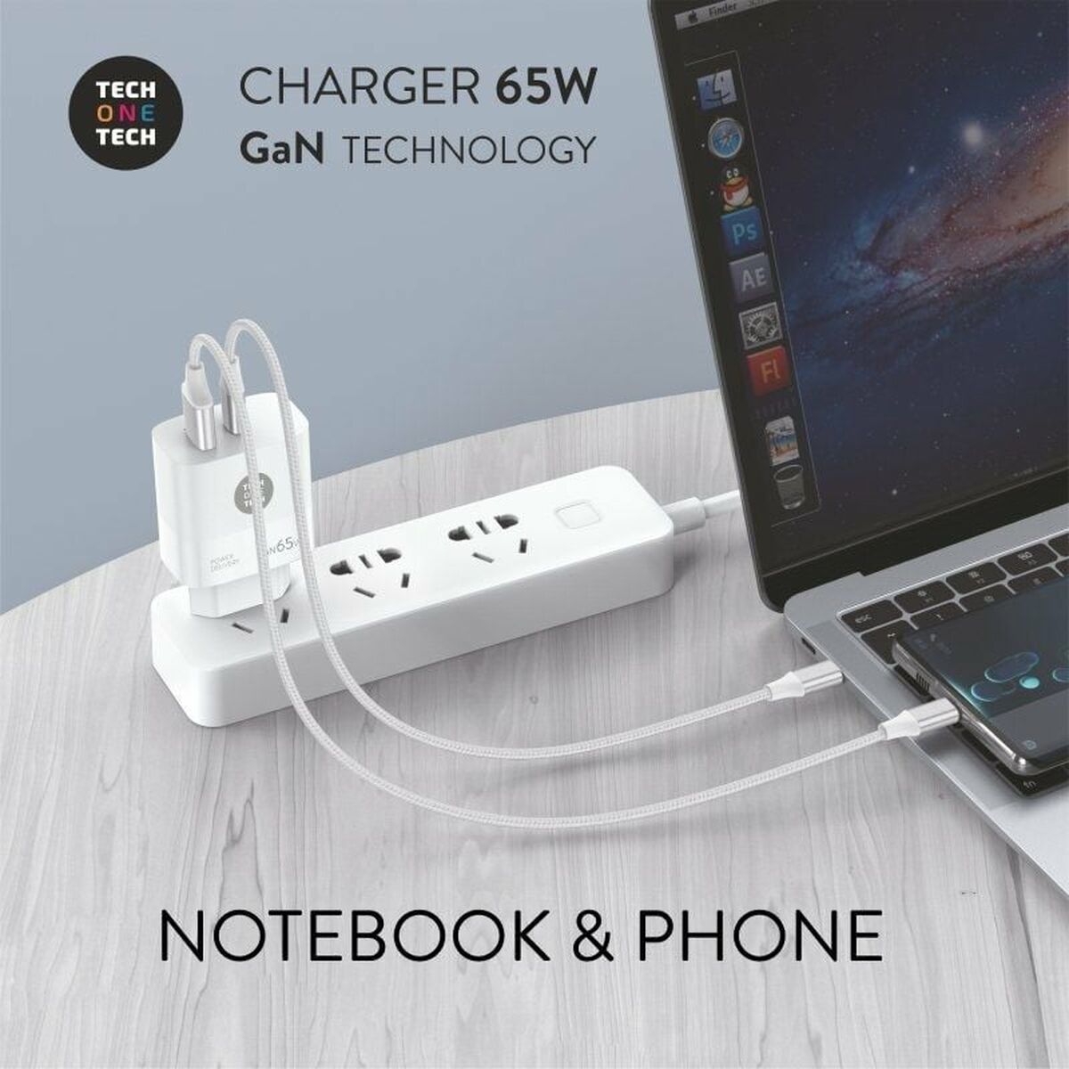 Cargador de Pared Tech One Tech TEC2270 65 W