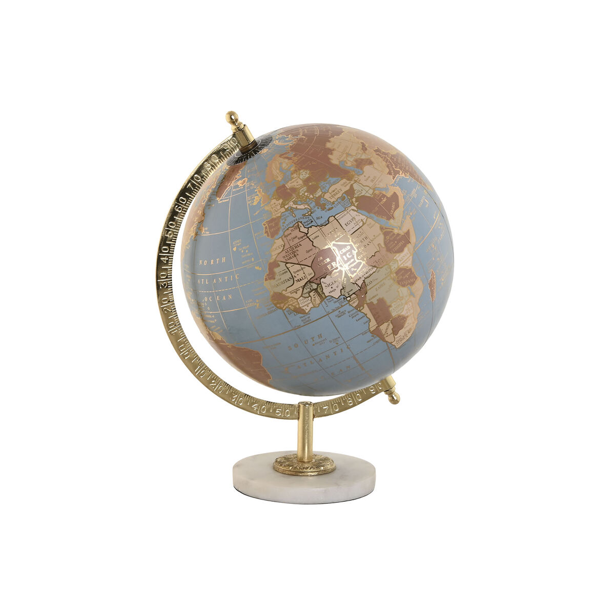 Figura Decorativa Home ESPRIT Azul Dorado Moderno 22 x 20 x 30 cm Globo Terraqueo