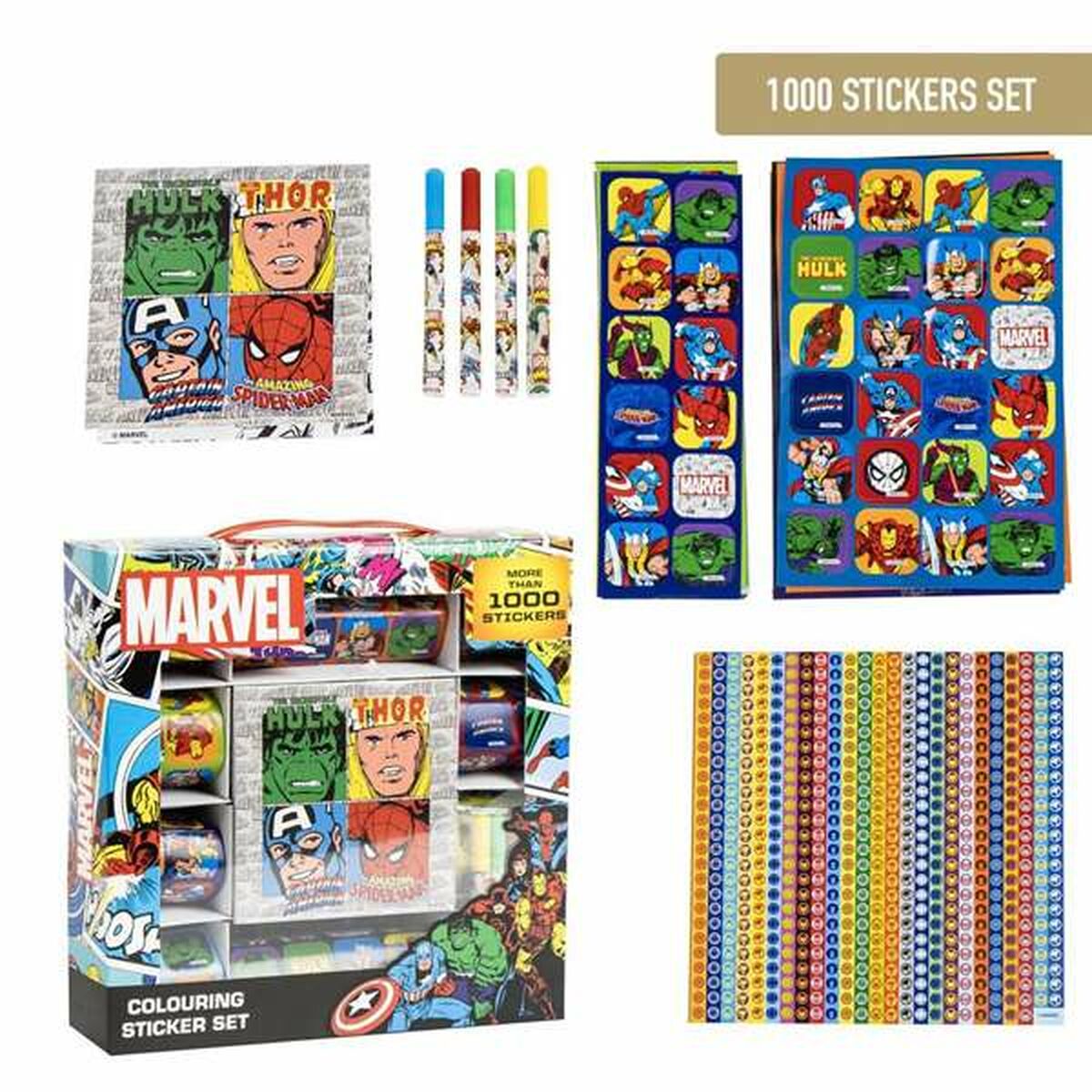 Set de pegatinas Marvel