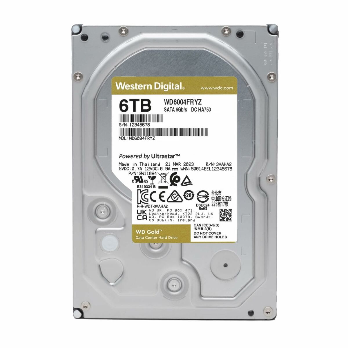 Disco Duro Western Digital WD6004FRYZ 3,5" 6 TB