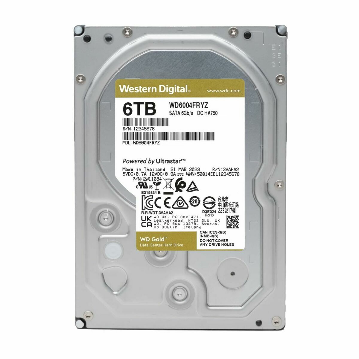 Disco Duro Western Digital WD6004FRYZ 3,5" 6 TB