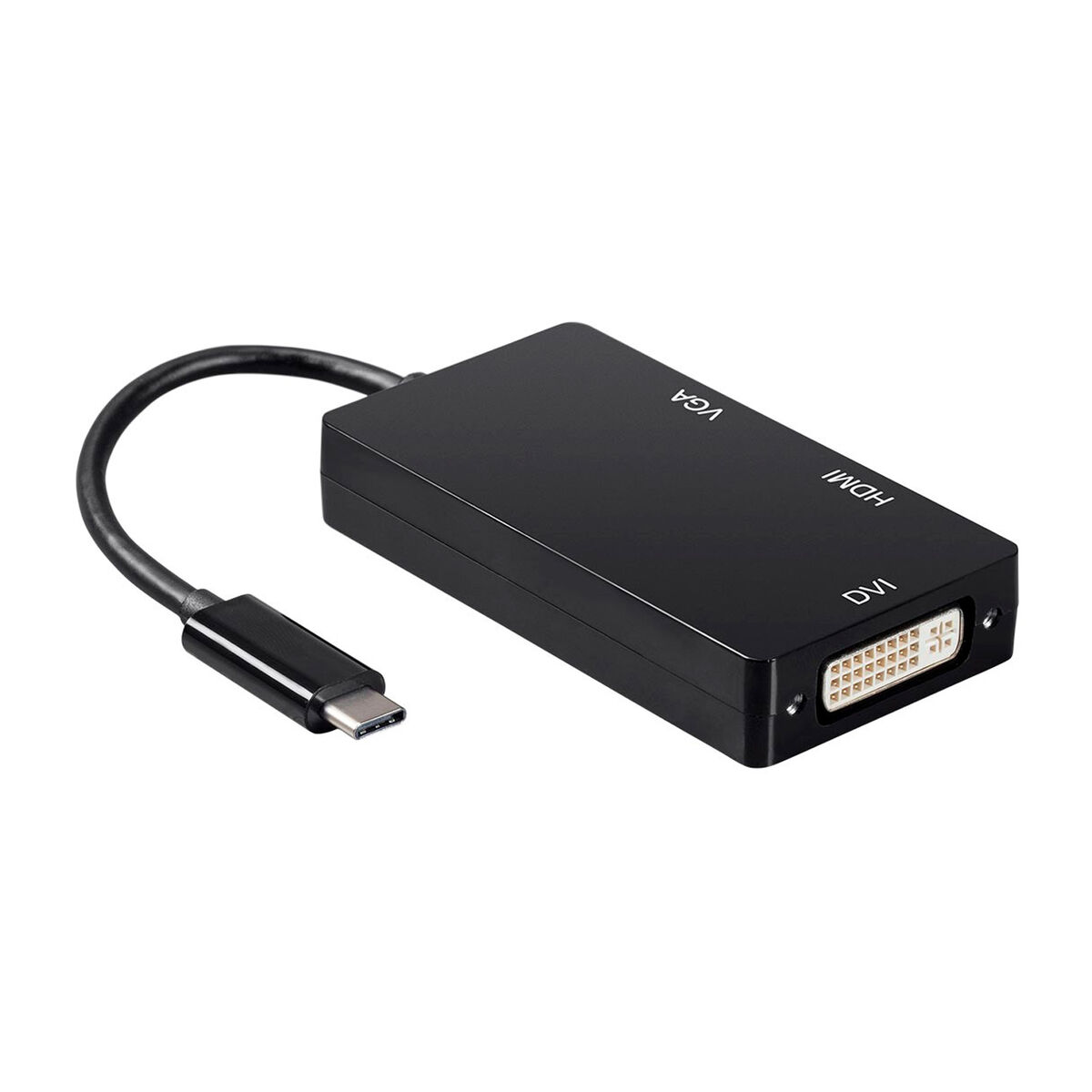 Adaptador USB-C a VGA/HDMI/DVI Aisens A109-0343 HDMI USB VGA USB 3.2 Negro 15 cm