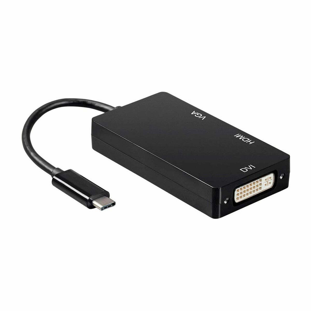 Adaptador USB-C a VGA/HDMI/DVI Aisens A109-0343 HDMI USB VGA USB 3.2 Negro 15 cm