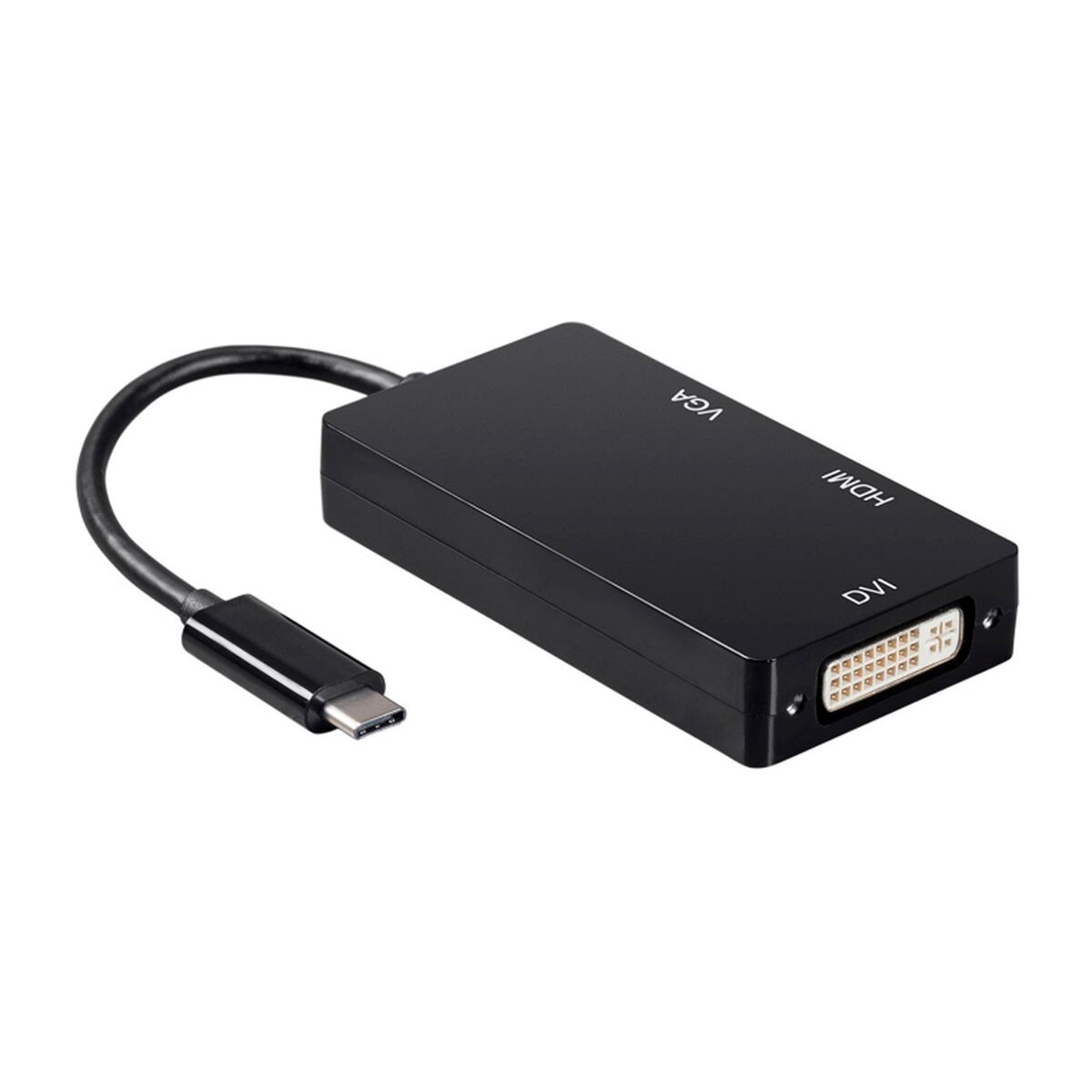 Adaptador USB-C a VGA/HDMI/DVI Aisens A109-0343 HDMI USB VGA USB 3.2 Negro 15 cm