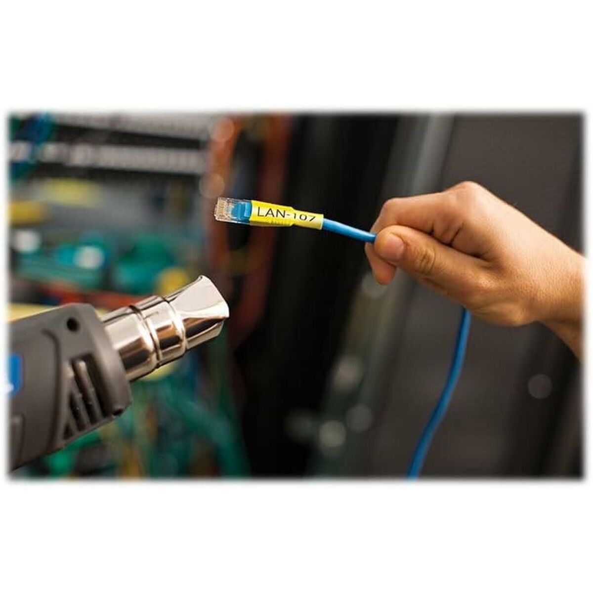 Cinta Laminada para Rotuladoras Brother HSE611E Negro Multicolor (1 unidad)