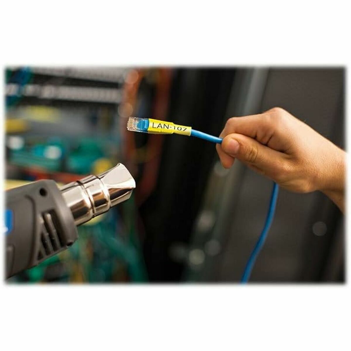 Cinta Laminada para Rotuladoras Brother HSE611E Negro Multicolor (1 unidad)