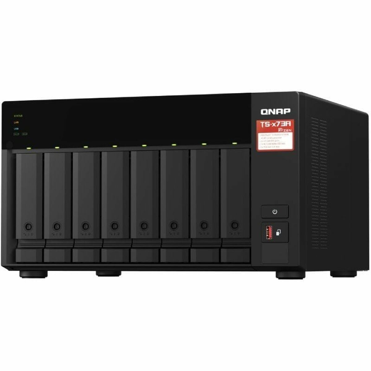 Almacenamiento en Red NAS Qnap TS-873A-8G Negro AMD Ryzen V1500B