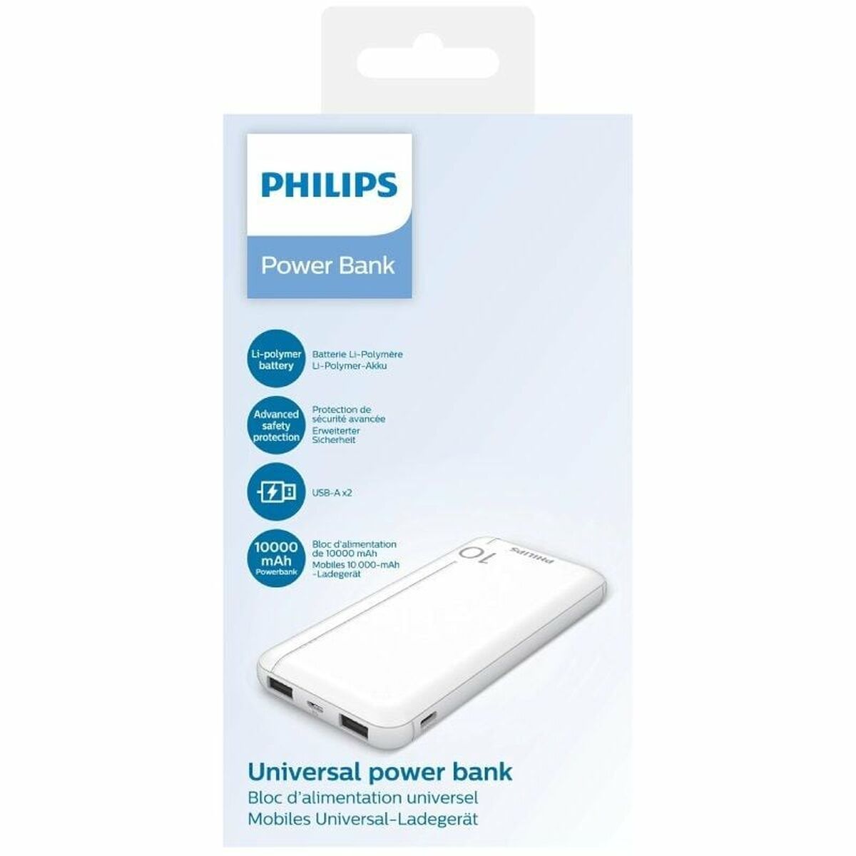Powerbank Philips DLP1810NW/62 Blanco 10000 mAh