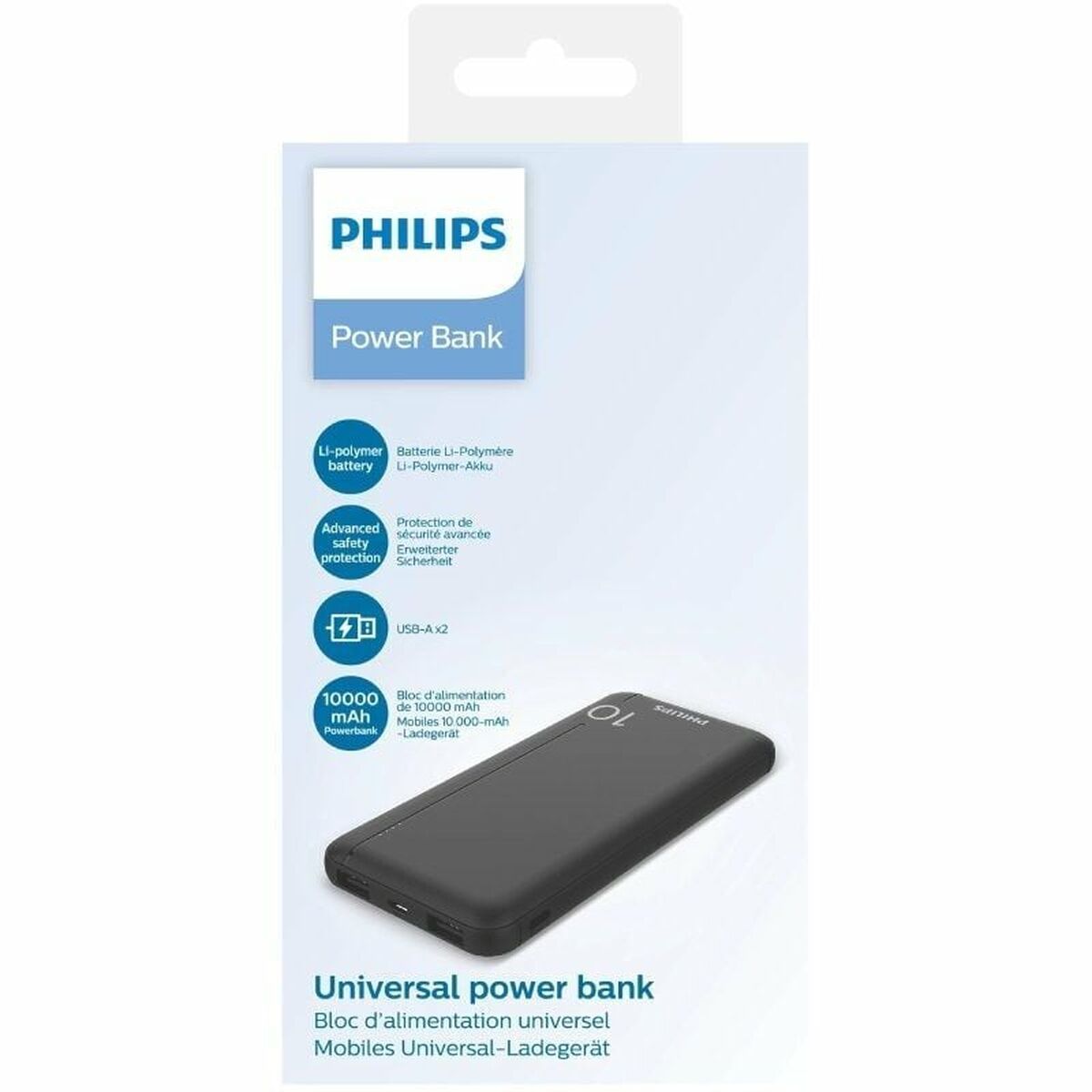 Powerbank Philips DLP1810NB/62 Negro 10000 mAh