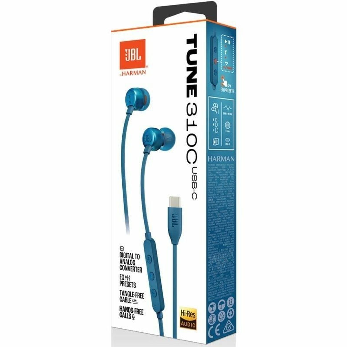 Auriculares con Micrófono JBL Tune 310C Azul