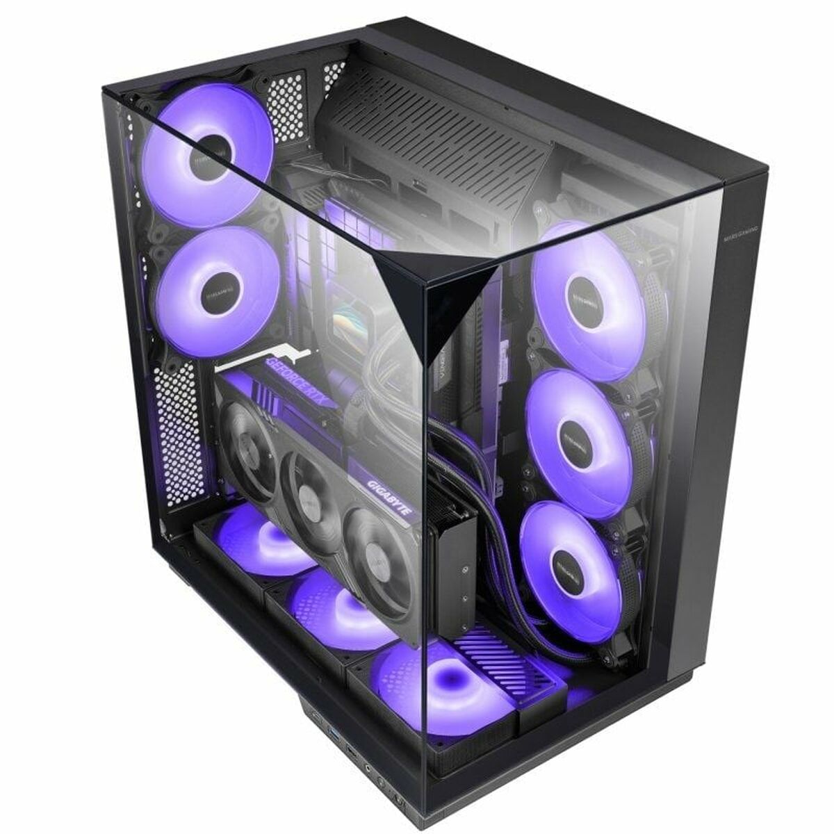 Caja Semitorre ATX Mars Gaming MC3GF Negro