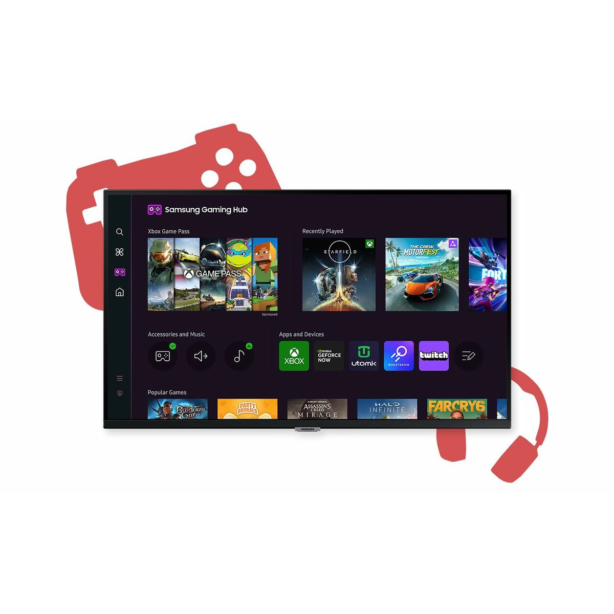 Monitor Gaming Samsung LS27DM502EUXEN Full HD 27"