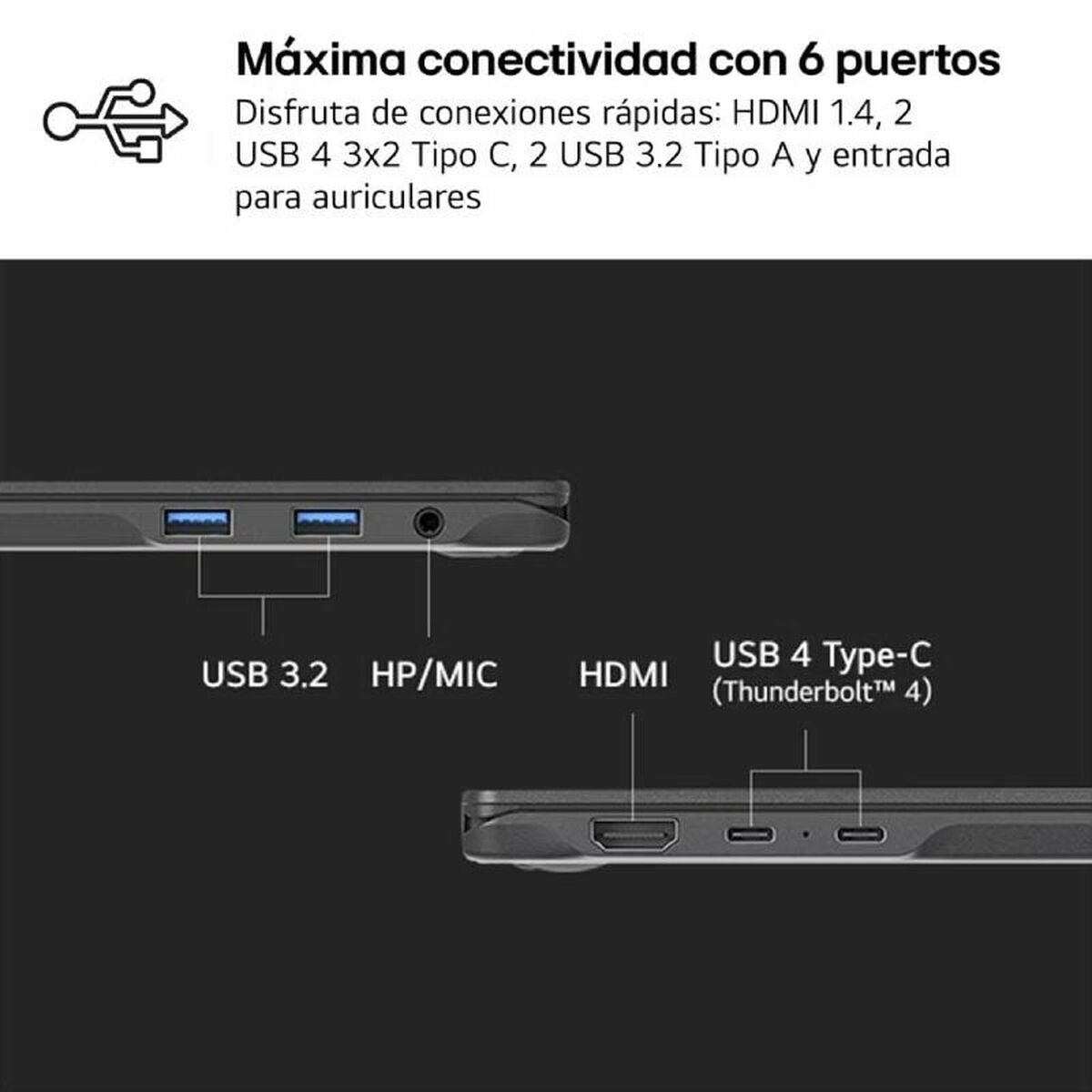 Laptop LG 16Z90RU-G.AA55B 16" 16 GB RAM 512 GB SSD Qwerty Español i5-1334U