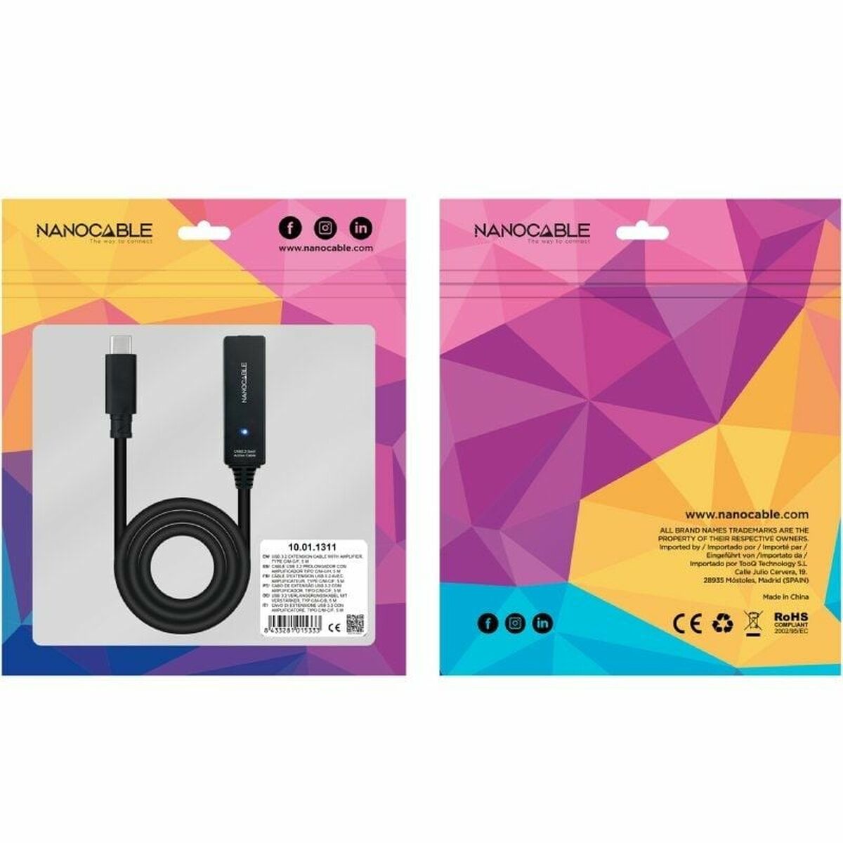 Cable USB NANOCABLE 10.01.1311