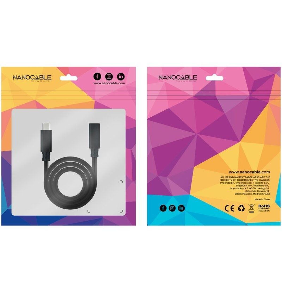 Cable USB NANOCABLE 10.01.4501