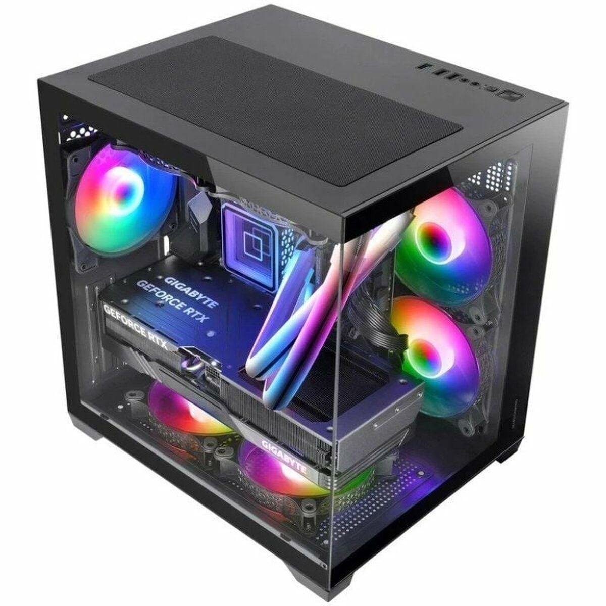 Caja Minitorre Micro ATX / ITX Mars Gaming MCVIEW2 Negro