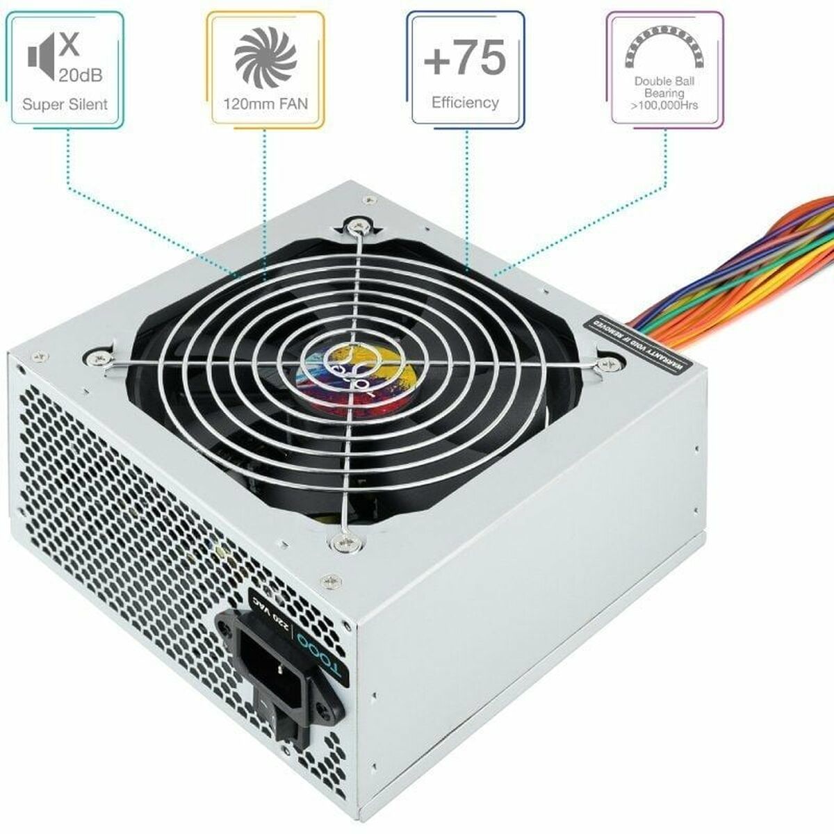 Fuente de Alimentación TooQ TQAPOLO-550SP ATX 550 W