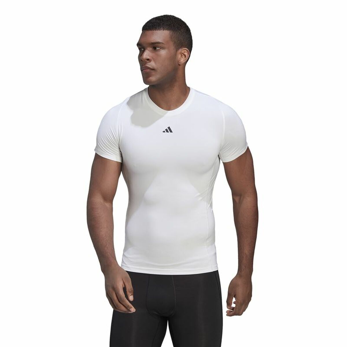 Camiseta de Manga Corta Hombre Adidas Techfit Training Blanco