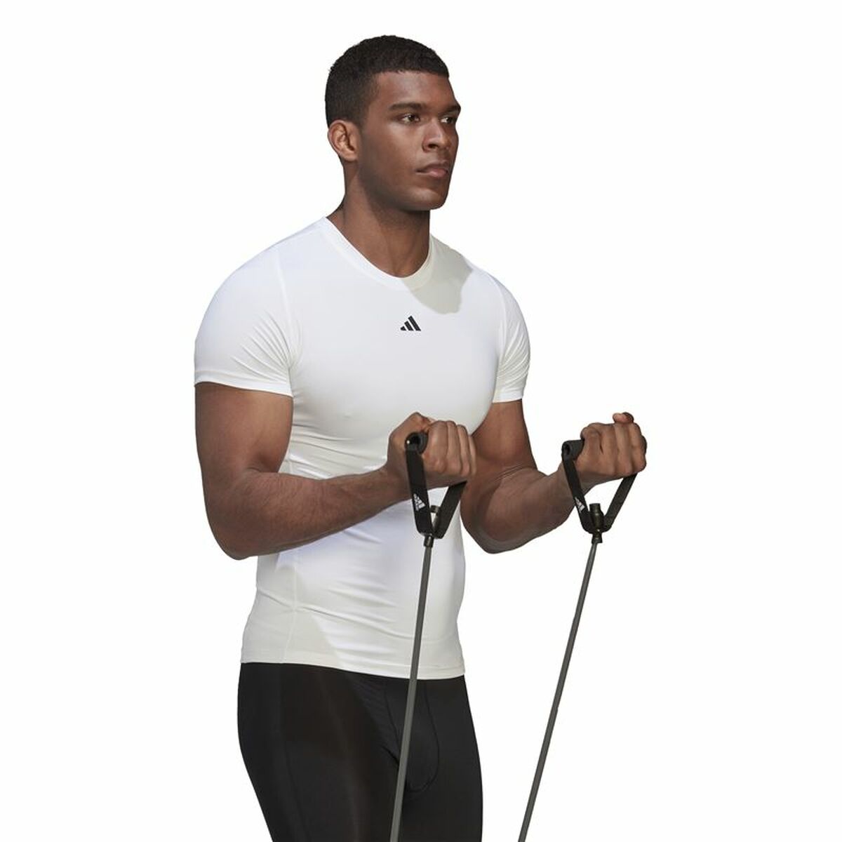 Camiseta de Manga Corta Hombre Adidas Techfit Training Blanco