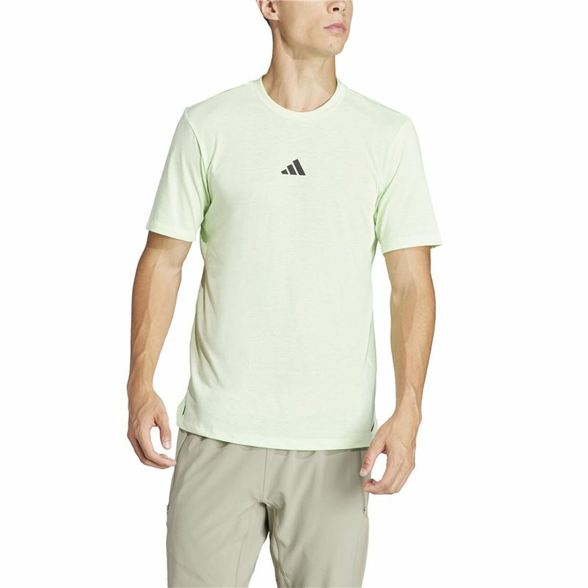 Camiseta de Manga Corta Hombre Adidas Essentials Wo Logo Verde limón