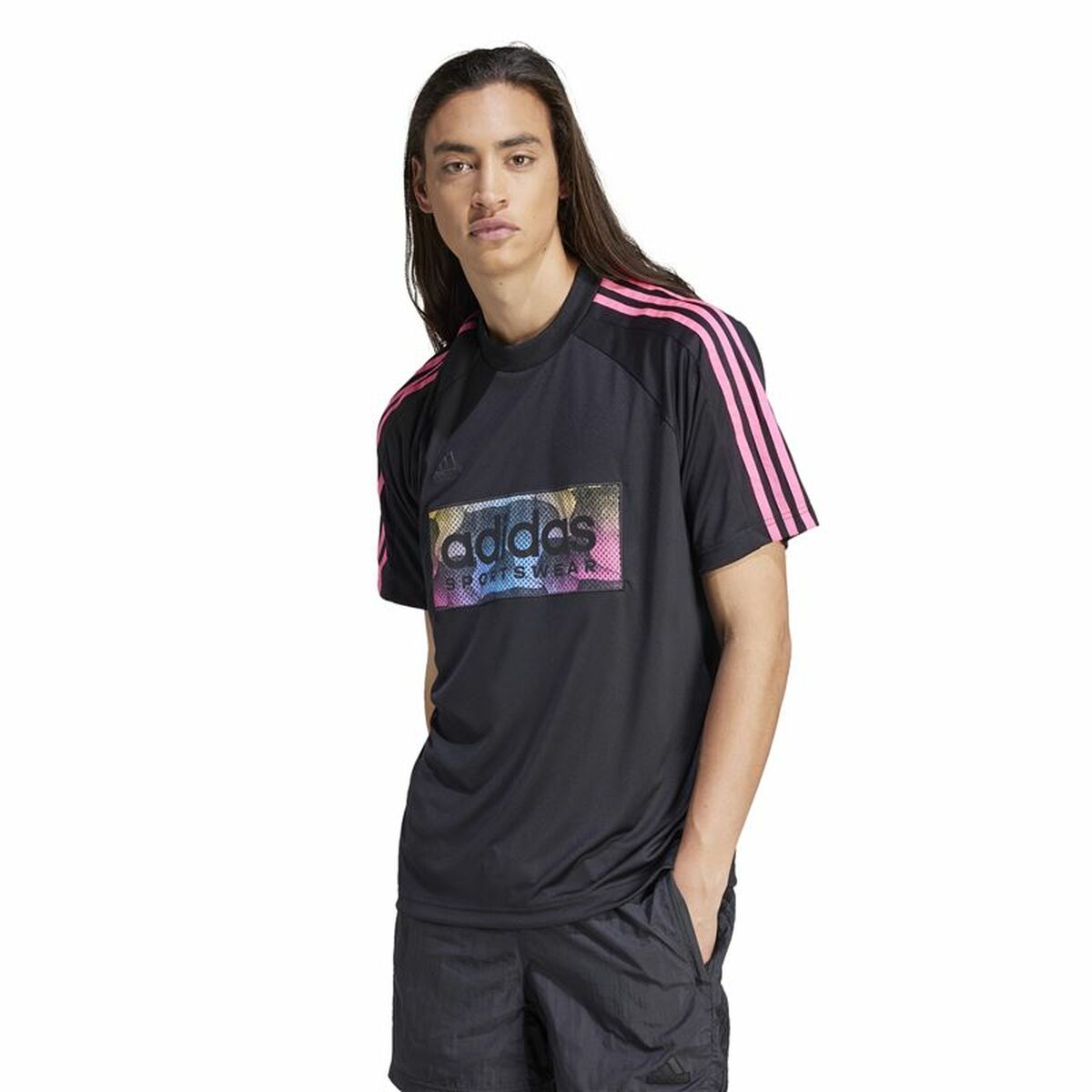 Camiseta de Manga Corta Hombre Adidas Tiro Aop
