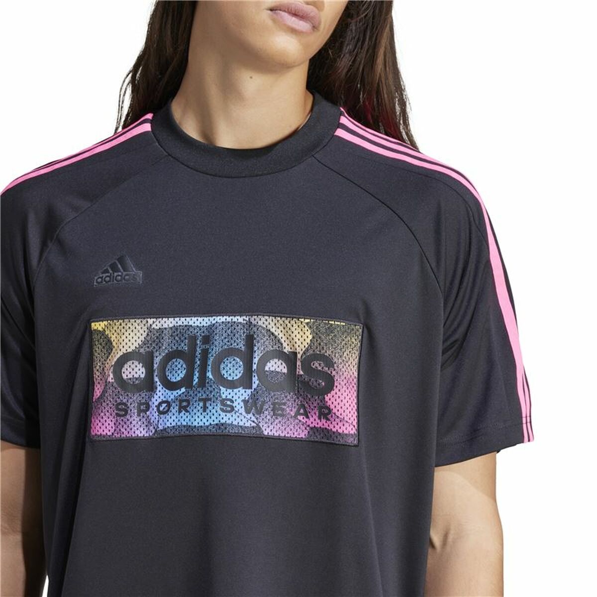 Camiseta de Manga Corta Hombre Adidas Tiro Aop