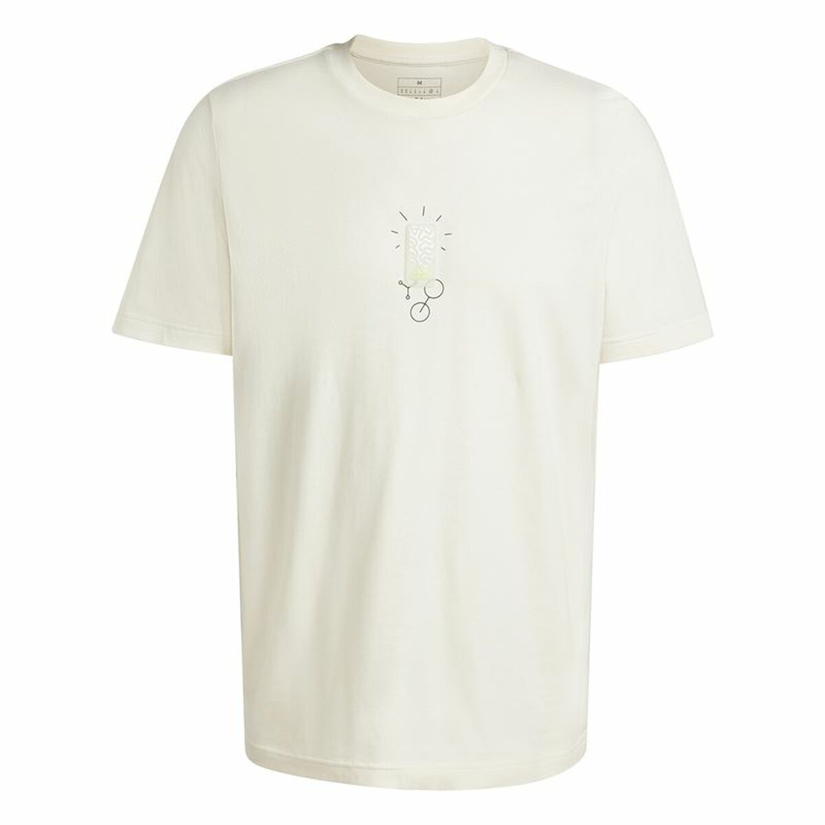 Camiseta de Manga Corta Hombre Adidas Molded Linear Blanco Natural