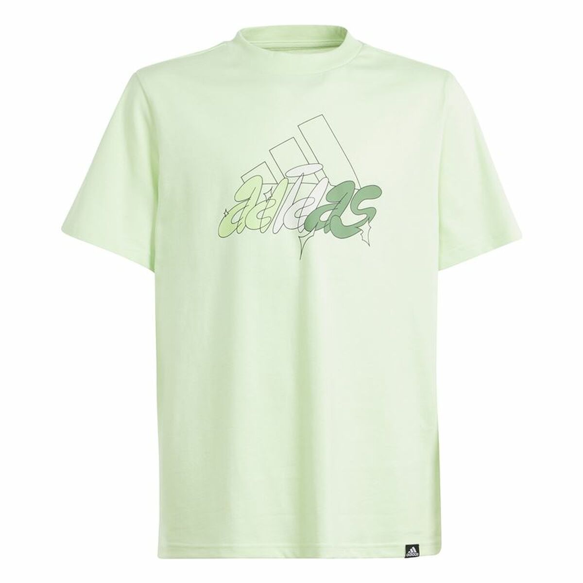 Camiseta de Manga Corta Adidas Table Illustrated Verde Claro
