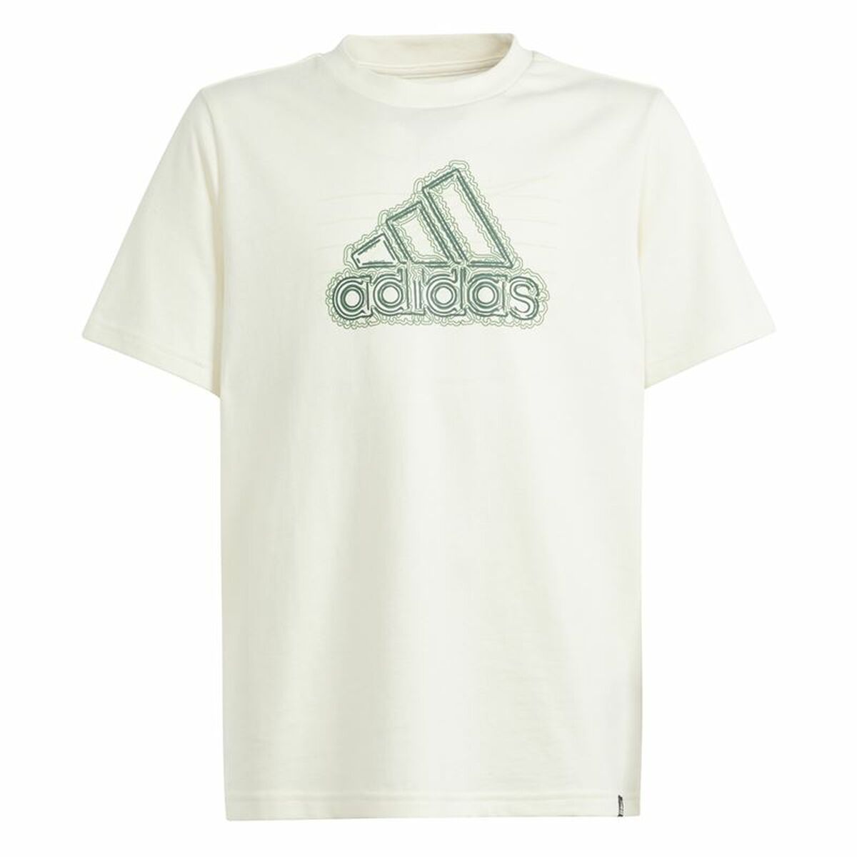 Camiseta de Manga Corta Adidas Table Growth Beige