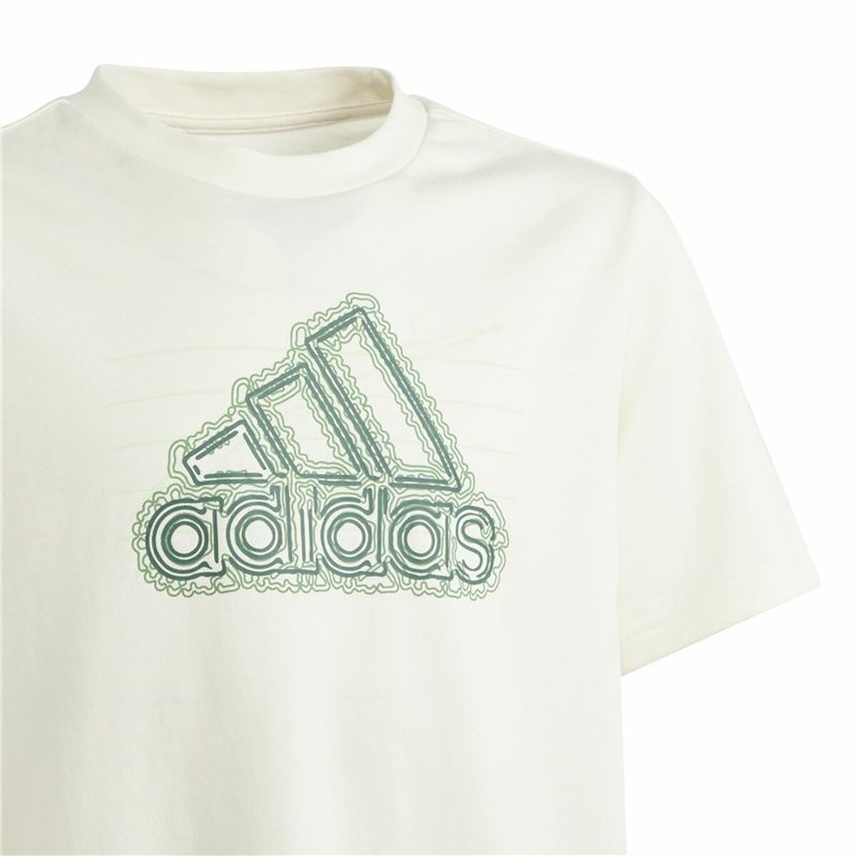 Camiseta de Manga Corta Adidas Table Growth Beige