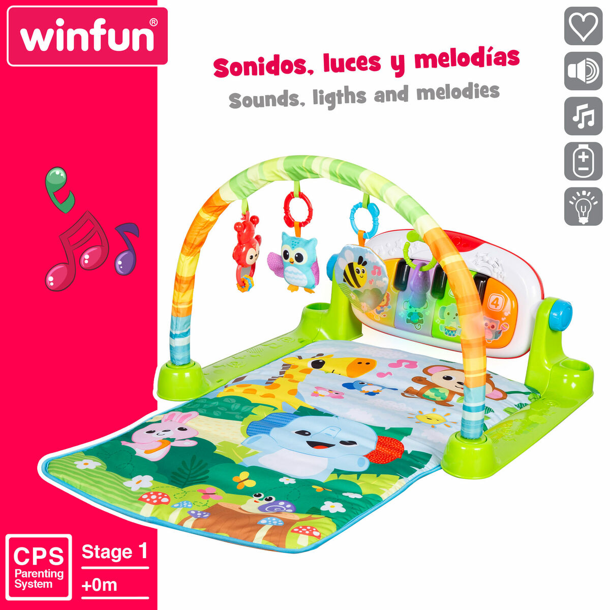Alfombra de juego Winfun Tela Plástico 63 x 43 x 91 cm (2 Unidades)