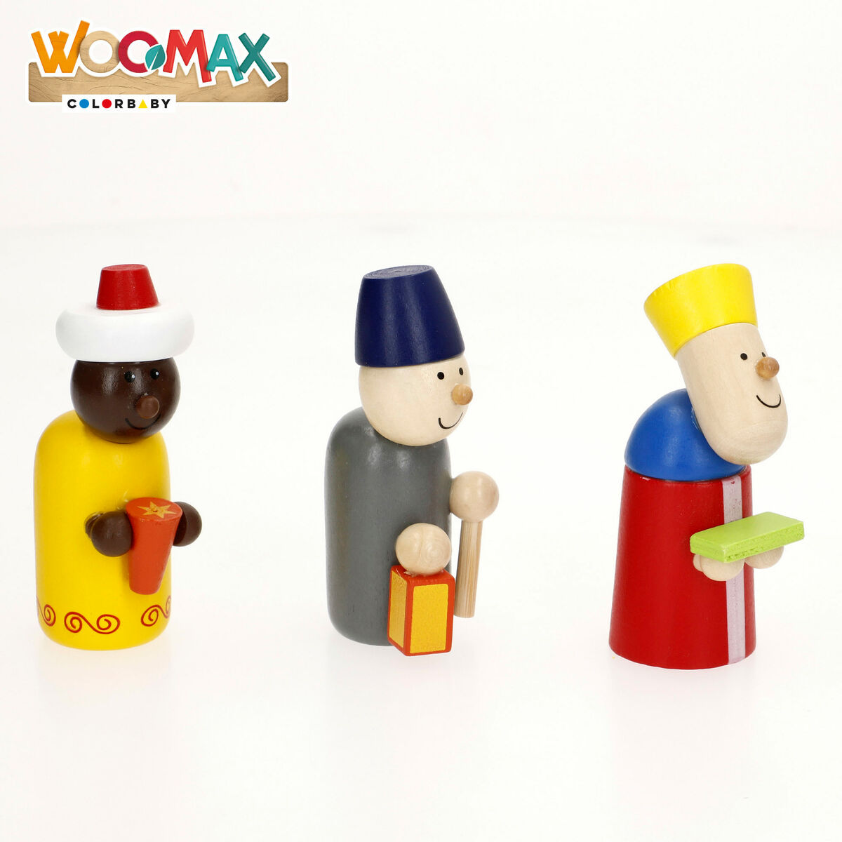 Belén de Navidad Woomax Madera plywood 23 x 16 x 11 cm (4 Unidades)