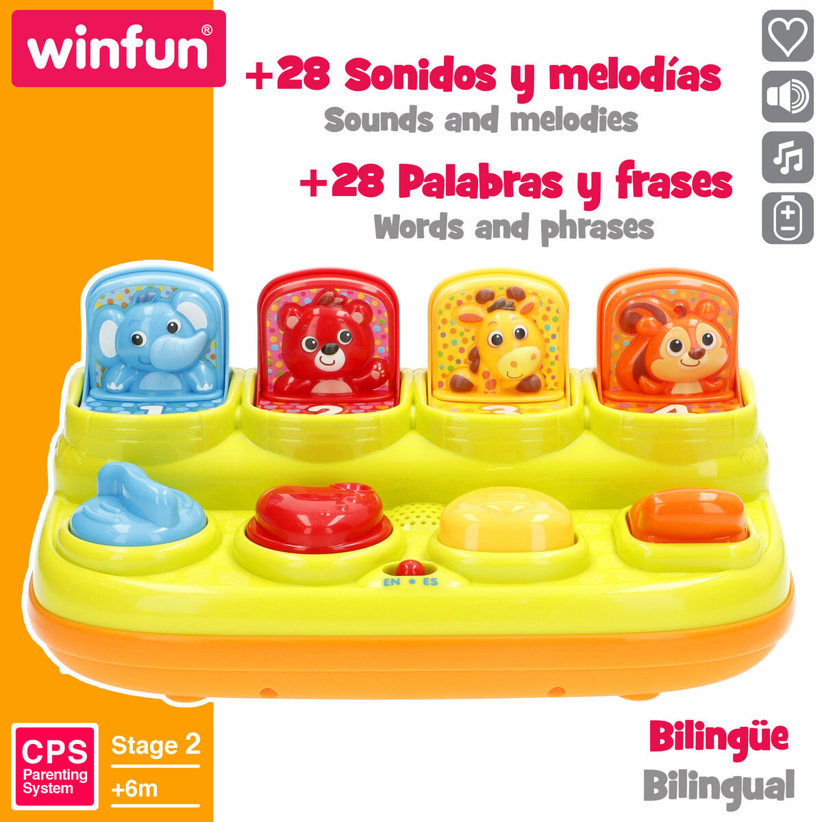 Juguete Musical Winfun 25 x 12 x 14 cm (4 Unidades)