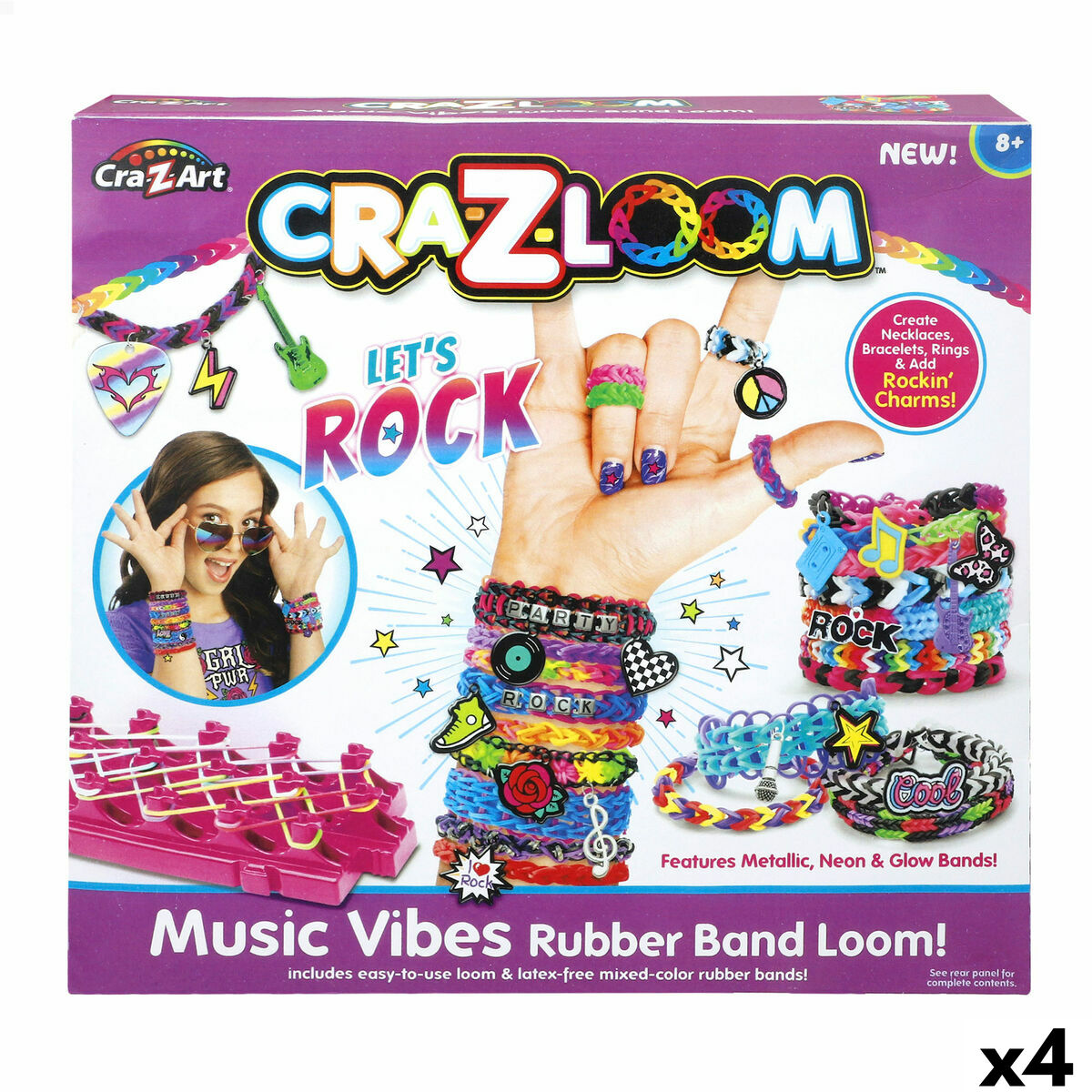 Set de Maquillaje Cra-Z-Art 33 x 5 x 3 cm (4 Unidades)